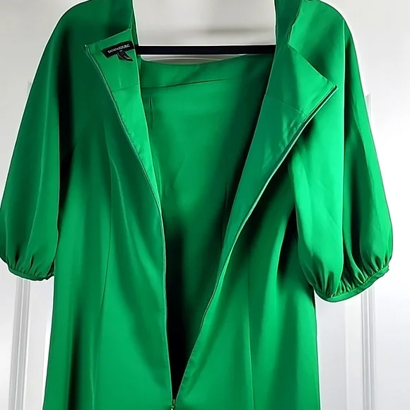 Banana Republic Green Sheath Dress With Bishop Sleeves Size S - Picture 8 of 11